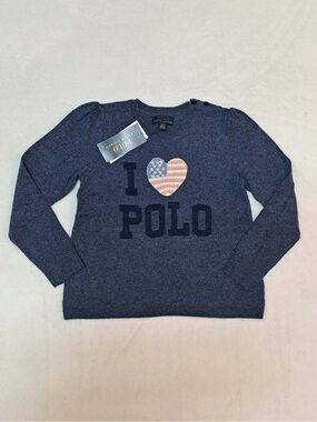Polo Ralph Lauren Girls' Wool-blend Sweater - Toddler Kids Size 6